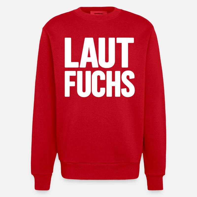 LAUTFUCHS - Heavyweight Oversized Organic Crew Neck Made in EU - Rot