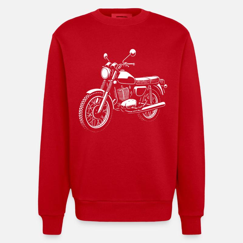 Zweitakt-Legende Retro - Heavyweight Oversized Organic Crew Neck Made in EU - Rot