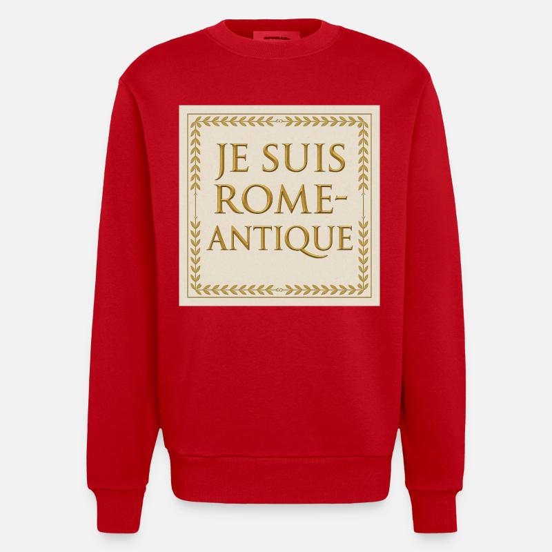 Ich bin das alte Rom - Heavyweight Oversized Organic Crew Neck Made in EU - Rot