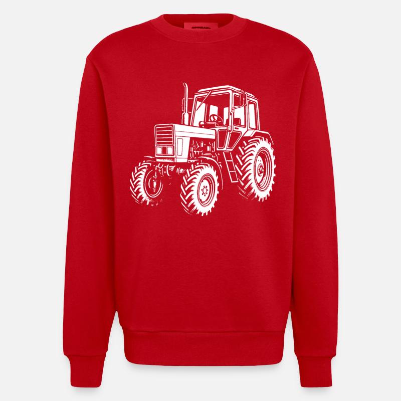 MTS Klassiker - Heavyweight Oversized Organic Crew Neck Made in EU - Rot