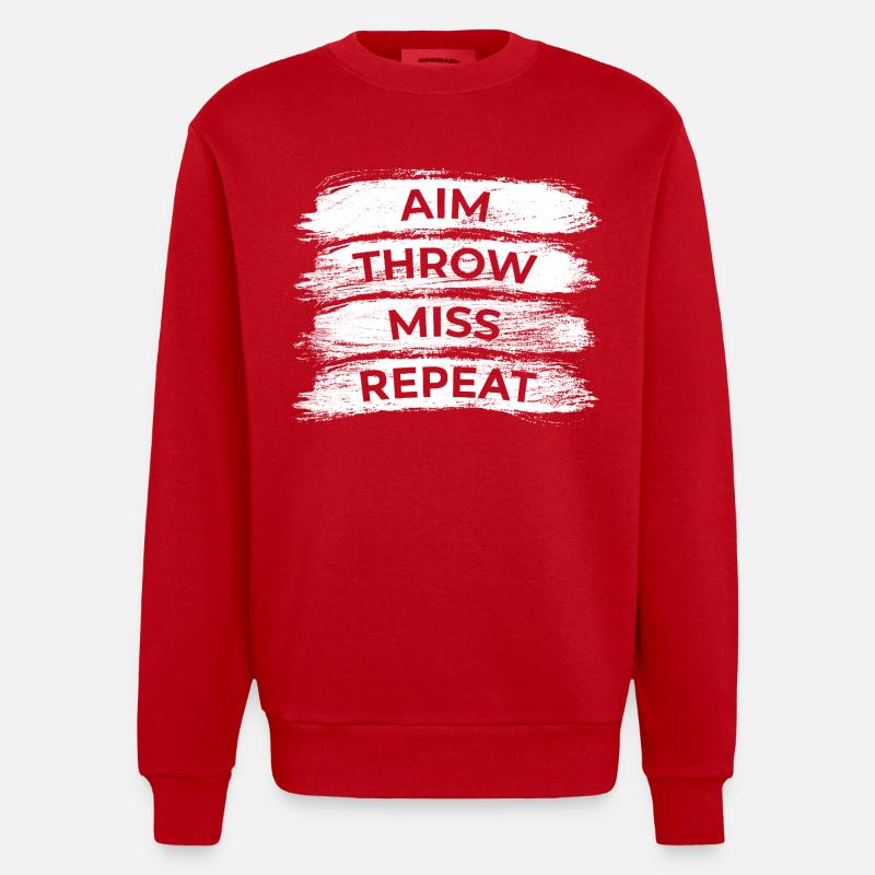 Techniques de fléchettes - Sweat bio épais oversize fabriqué en UE - rouge