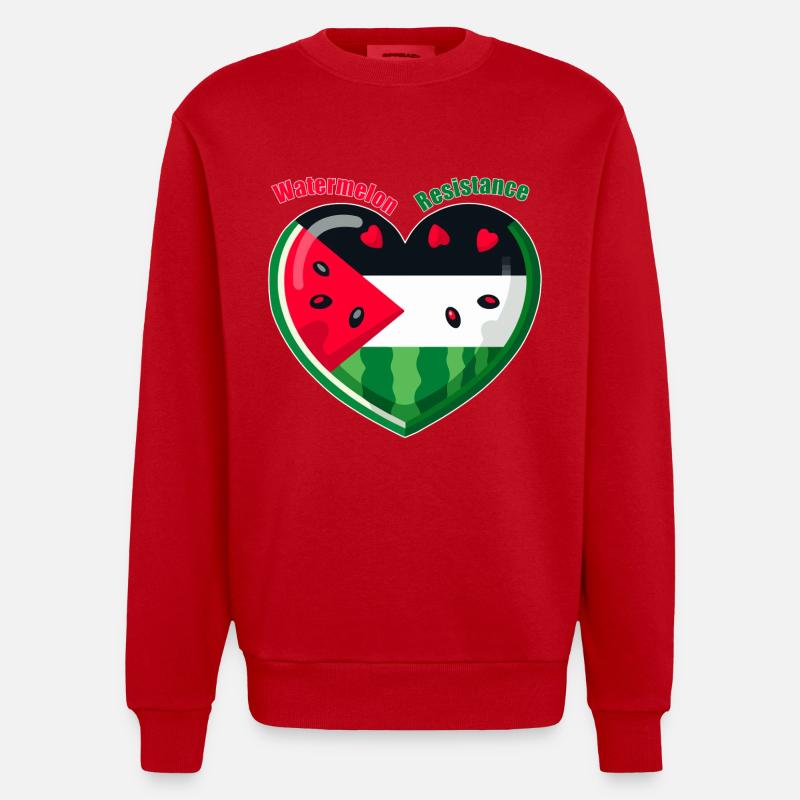 Résistance à la pastèque - Sweat bio épais oversize fabriqué en UE - rouge