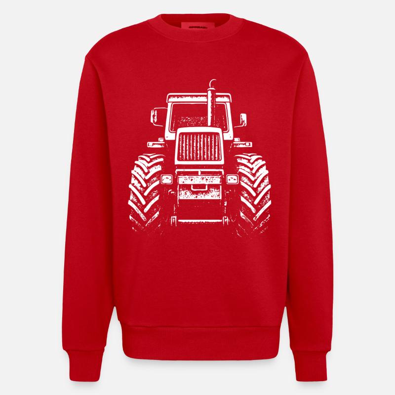 Force frontale - Sweat bio épais oversize fabriqué en UE - rouge