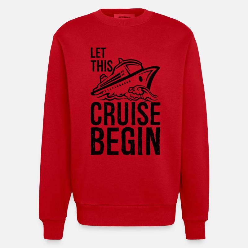 Que cette croisière commence - Sweat bio épais oversize fabriqué en UE - rouge
