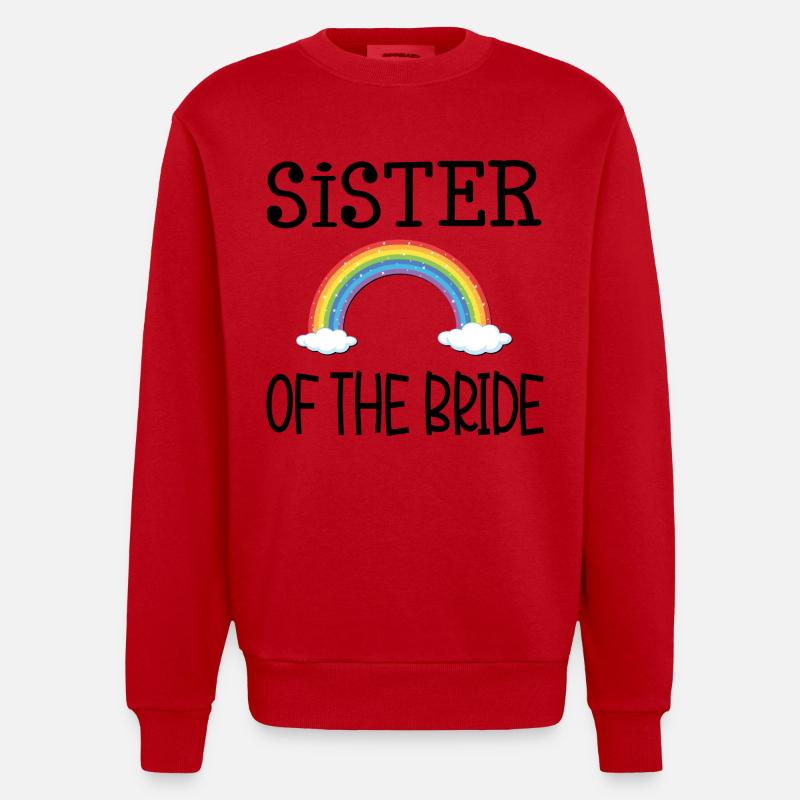 REGENBOGENSCHWESTER DER BRAUT - Heavyweight Oversized Organic Crew Neck Made in EU - Rot