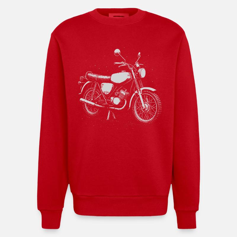Zweitakt Liebe - Heavyweight Oversized Organic Crew Neck Made in EU - Rot