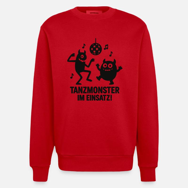 Tanzmonster Einsatz Disco - Heavyweight Oversized Organic Crew Neck Made in EU - Rot