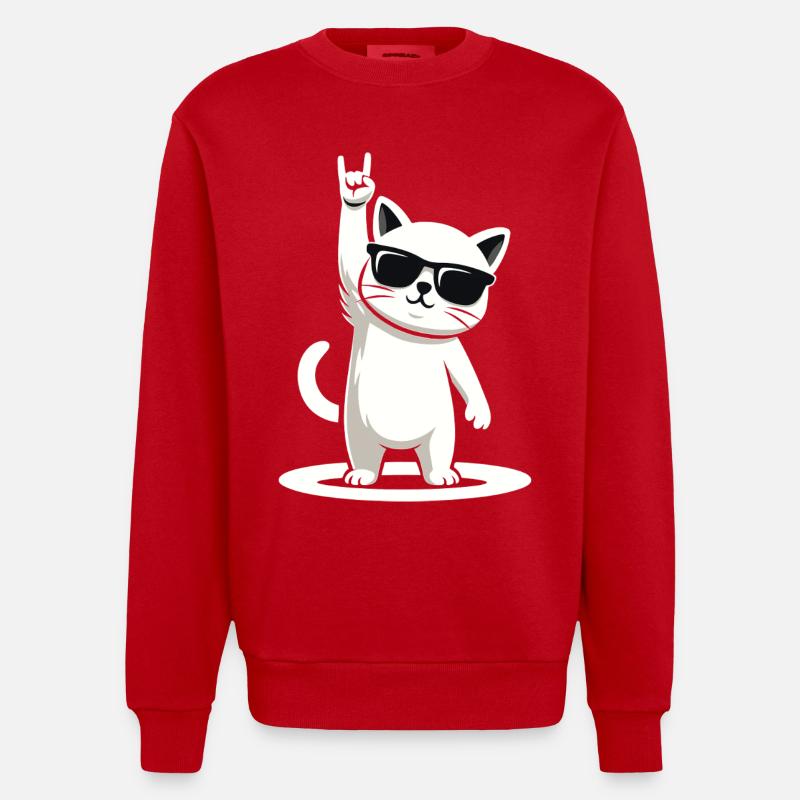 Rock’n' Miez - Sweat bio épais oversize fabriqué en UE - rouge