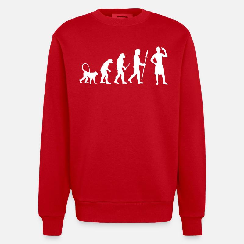 Évolution de la crème glacée - Sweat bio épais oversize fabriqué en UE - rouge