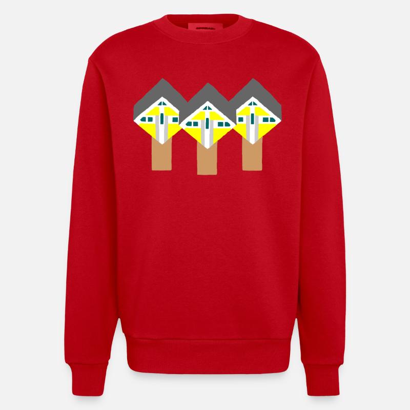 Kubushäuser - Heavyweight Oversized Organic Crew Neck Made in EU - Rot