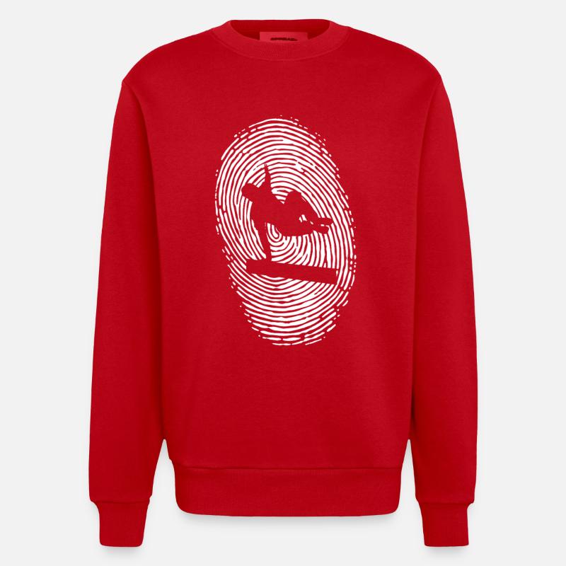 Parkour Jump - Design urbain dynamique - Sweat bio épais oversize fabriqué en UE - rouge
