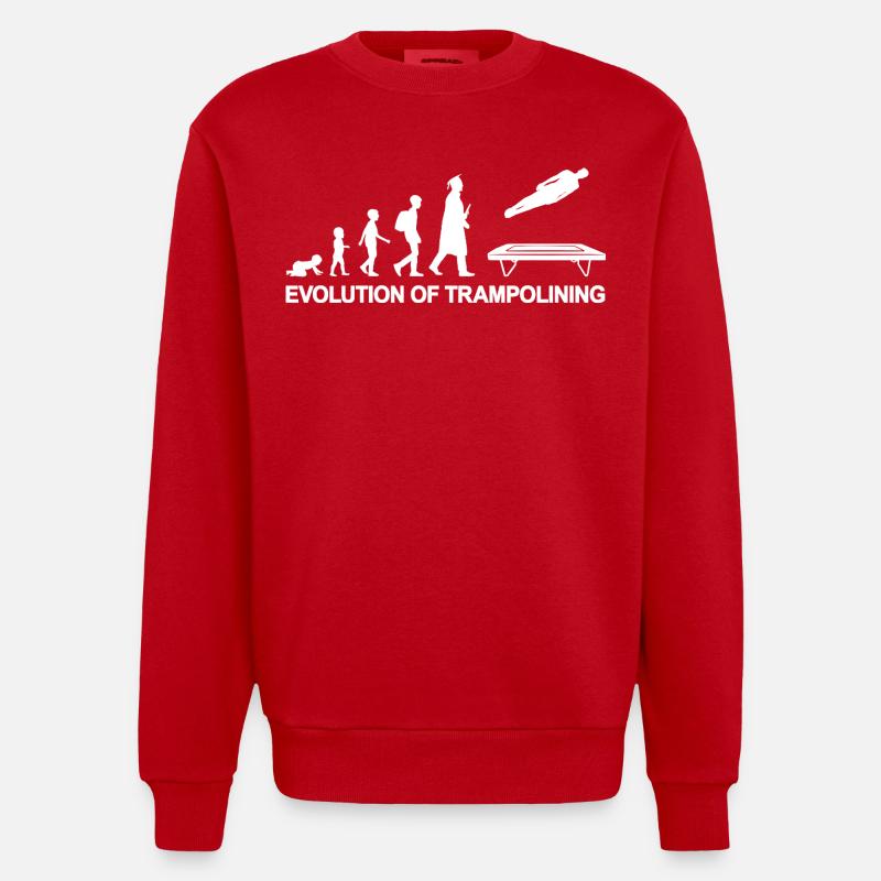 Evolution Trampoline - Sweat bio épais oversize fabriqué en UE - rouge