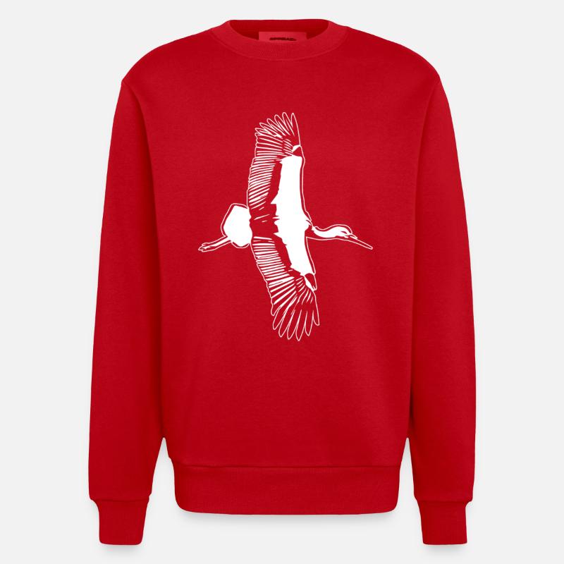 La majesté du ciel - Sweat bio épais oversize fabriqué en UE - rouge