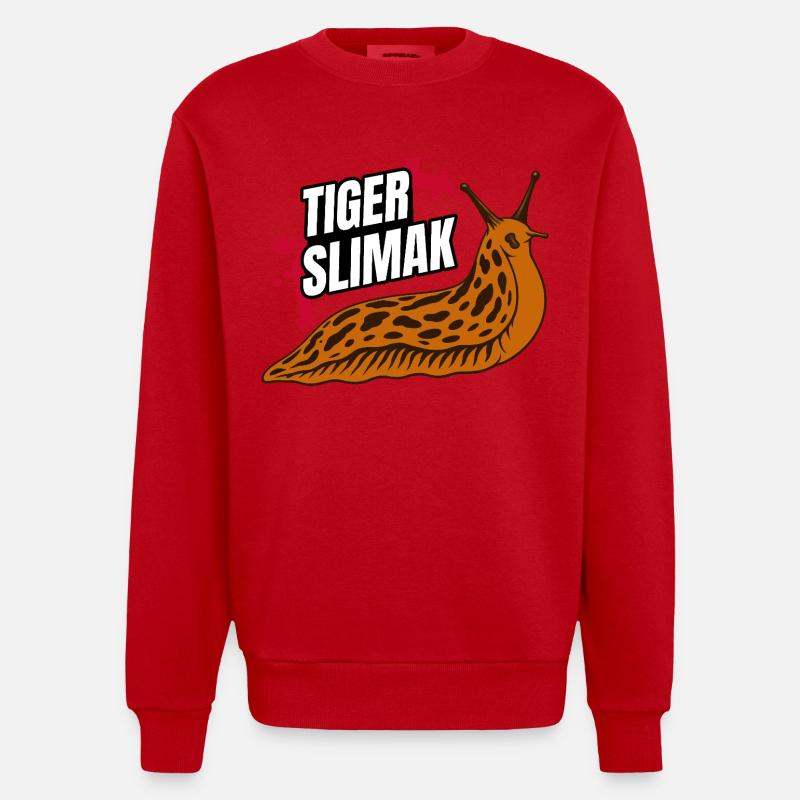 Tiger Ślimak – L’animal le plus coriace de Pologne - Sweat bio épais oversize fabriqué en UE - rouge
