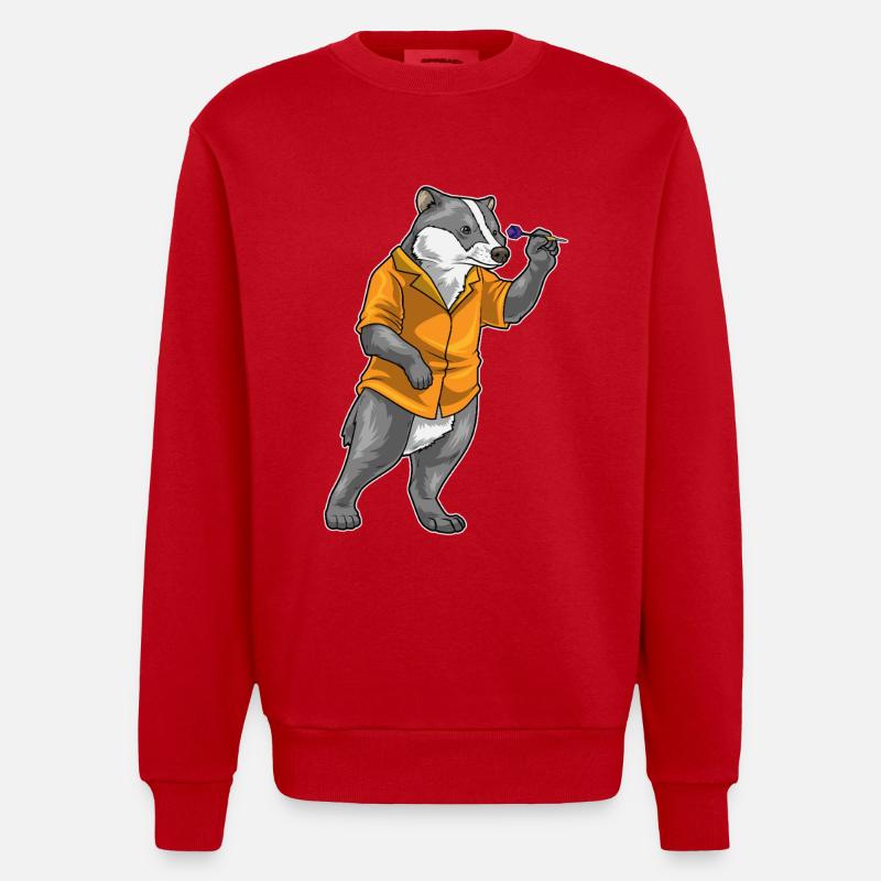 Fléchette Blaireau Fléchette - Sweat bio épais oversize fabriqué en UE - rouge