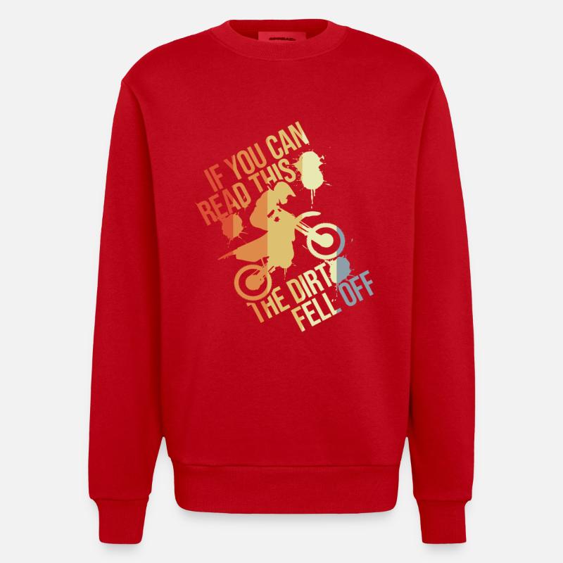 Der Dreck ist bereits ab - Heavyweight Oversized Organic Crew Neck Made in EU - Rot