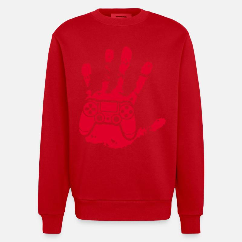 Der Gamer in dir (rot) - Heavyweight Oversized Organic Crew Neck Made in EU - Rot