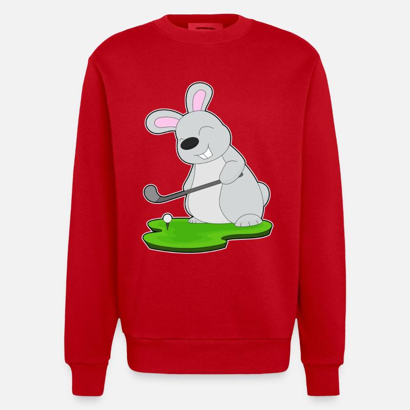 Hase Golf Golfschläger - Heavyweight Oversized Organic Crew Neck Made in EU - Rot