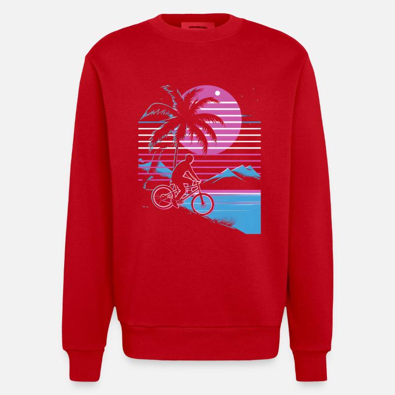 VTT Synthwave - Sweat bio épais oversize fabriqué en UE - rouge