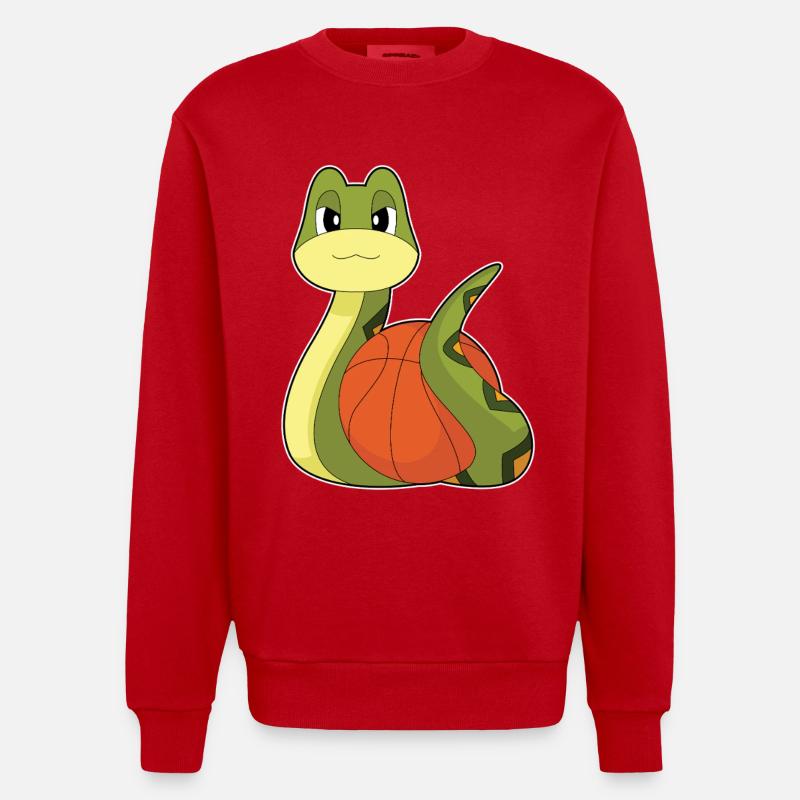 Serpent Basketteur Basketteur - Sweat bio épais oversize fabriqué en UE - rouge
