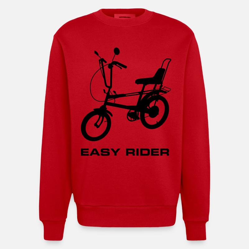 Conception de l’hélicoptère. - Sweat bio épais oversize fabriqué en UE - rouge