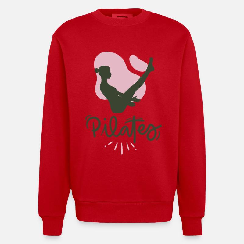 Pilates - Sweat bio épais oversize fabriqué en UE - rouge