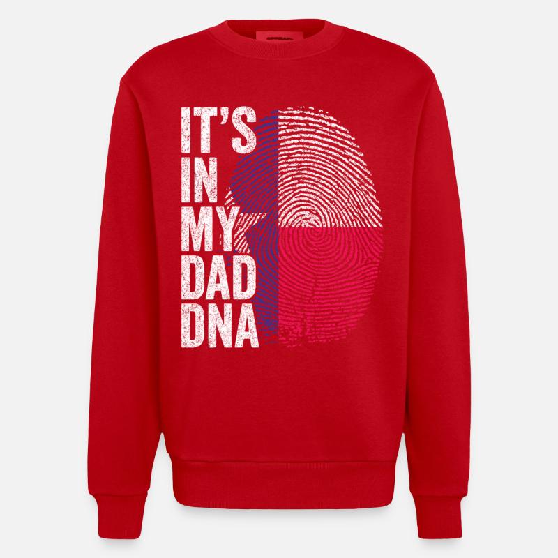 Drapeau Texas Empreinte Papa Texan - Sweat bio épais oversize fabriqué en UE - rouge