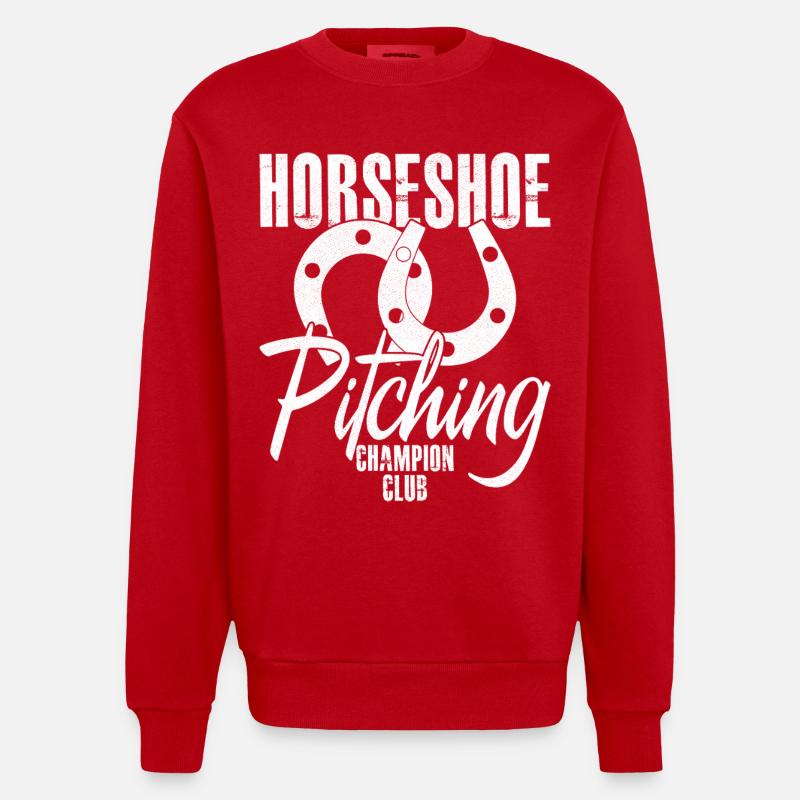 Lancer en fer à cheval - Sweat bio épais oversize fabriqué en UE - rouge
