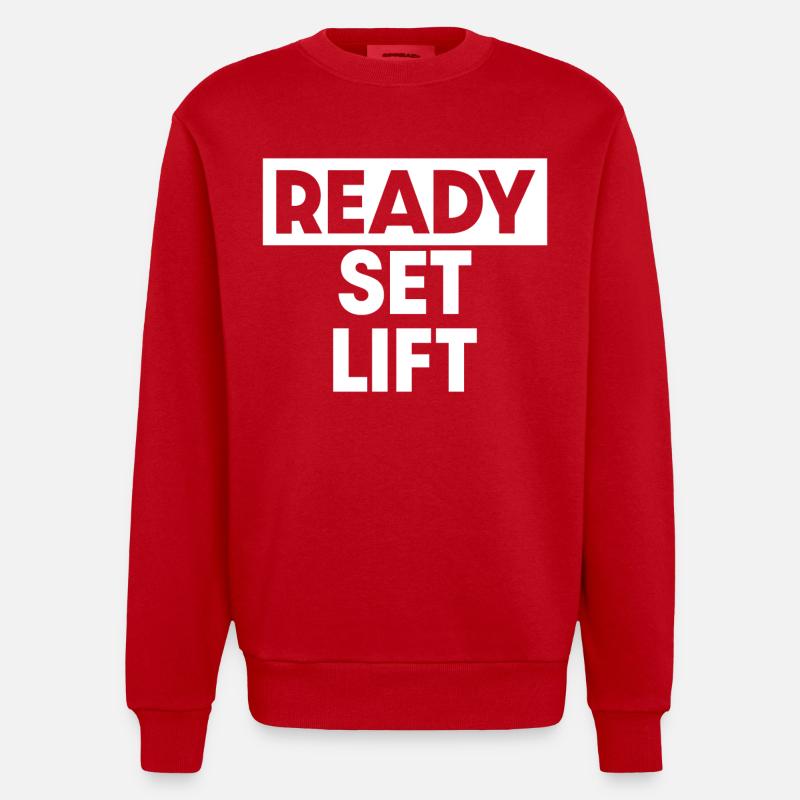 Prêt à l’emploi Lift - Sweat bio épais oversize fabriqué en UE - rouge