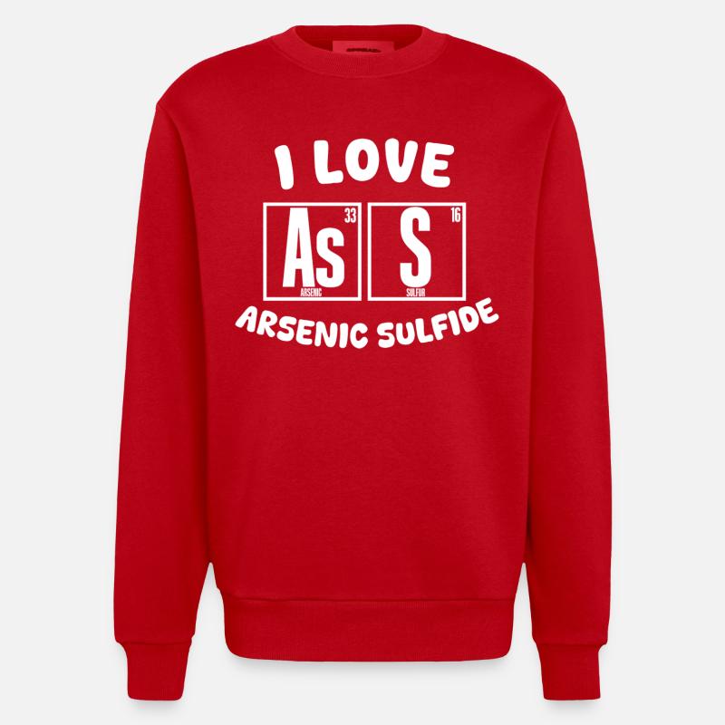 J’adore les sulfures d’arsenic - Sweat bio épais oversize fabriqué en UE - rouge