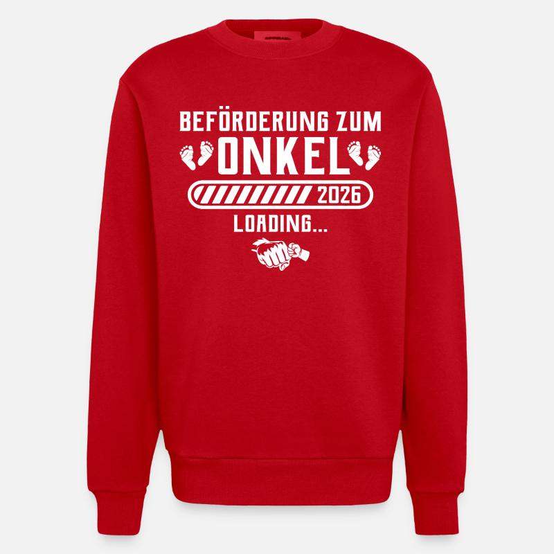Tonton 2026 annonce sa grossesse - Sweat bio épais oversize fabriqué en UE - rouge