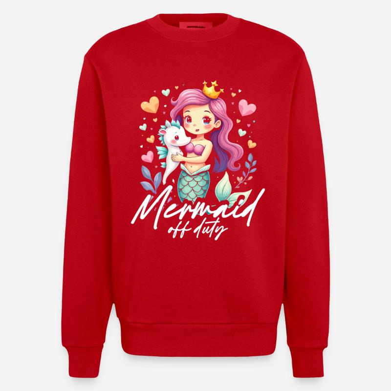 Sirène Sirènes Sirène hors service - Sweat bio épais oversize fabriqué en UE - rouge
