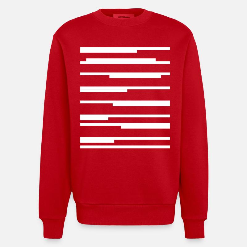 Conception de lignes géométriques - Sweat bio épais oversize fabriqué en UE - rouge