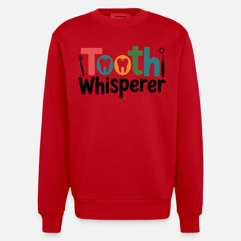 Leben als Dentaltechniker - Heavyweight Oversized Organic Crew Neck Made in EU - Rot
