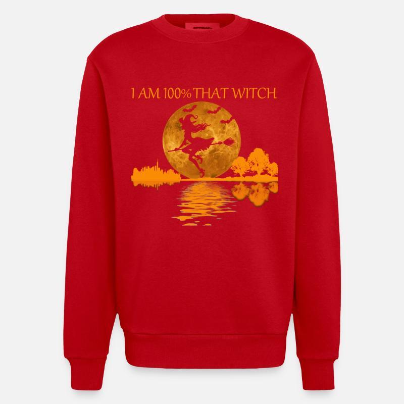 100 pour cent cette sorcière - Sweat bio épais oversize fabriqué en UE - rouge