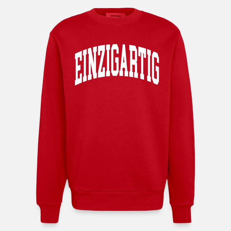 Einzigartig - Heavyweight Oversized Organic Crew Neck Made in EU - Rot