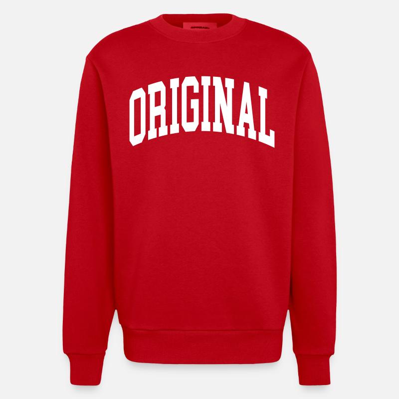 Langue source - Sweat bio épais oversize fabriqué en UE - rouge