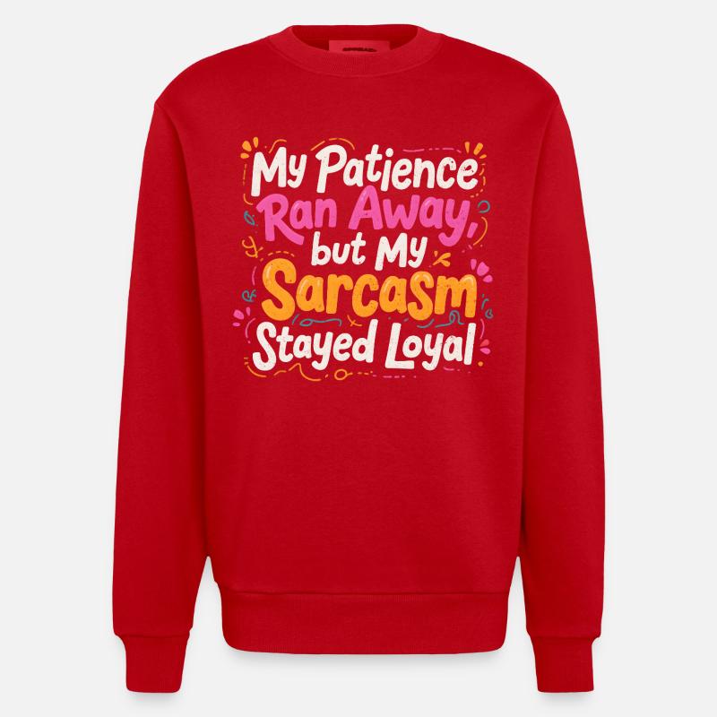 Sarkasmus bleibt loyal - Heavyweight Oversized Organic Crew Neck Made in EU - Rot