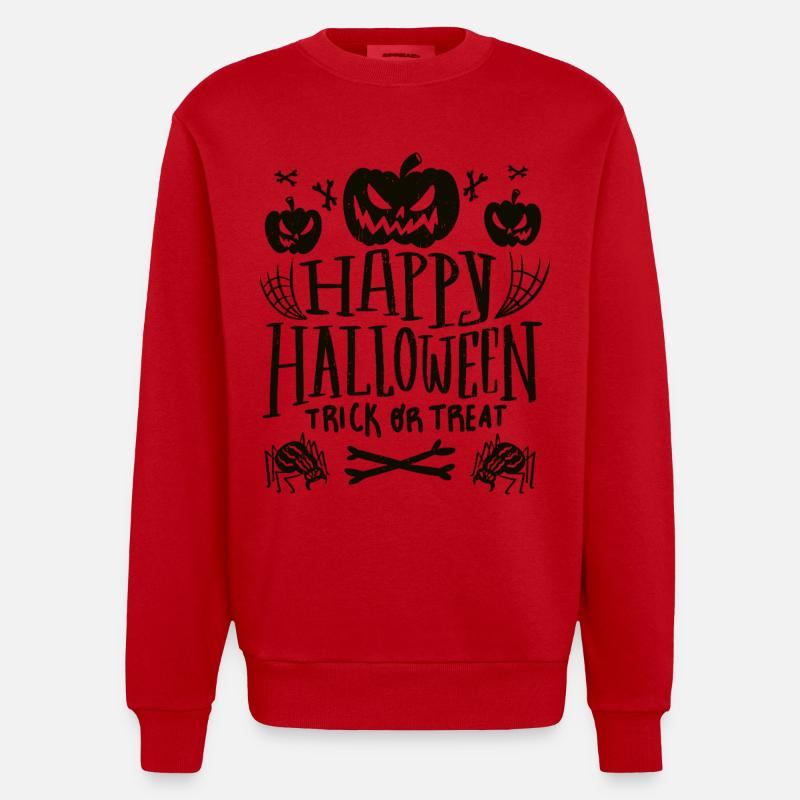 Fröhliches Halloween-Süßes oder Saures - Heavyweight Oversized Organic Crew Neck Made in EU - Rot