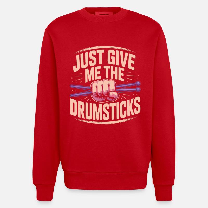 Cardio Drummer Cardio Drumming - Sweat bio épais oversize fabriqué en UE - rouge