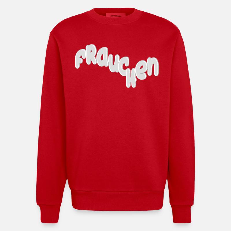 Conception de police Curvy Misstress Silver - Sweat bio épais oversize fabriqué en UE - rouge