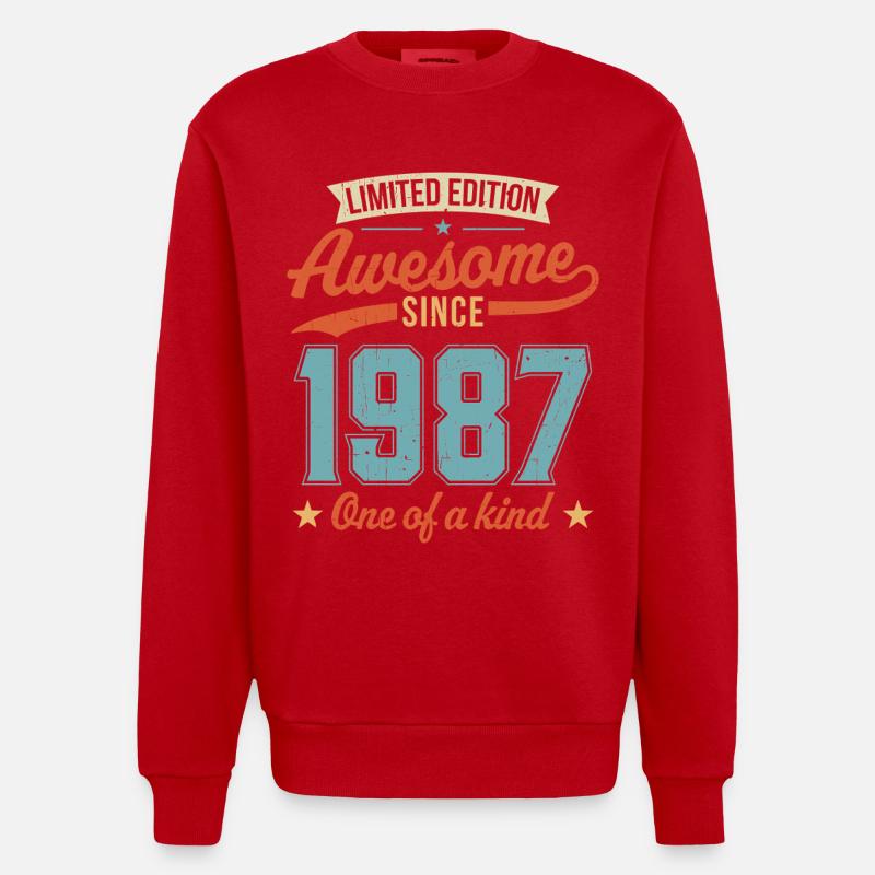 Großartig seit 1987 - Heavyweight Oversized Organic Crew Neck Made in EU - Rot
