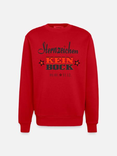 Sternchen Kein Bock Jahreskalender - Heavyweight Oversized Organic Crew Neck Made in EU - Rot
