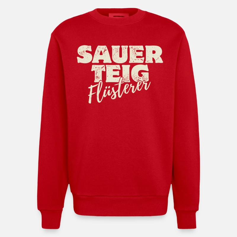 Chuchoteur au levain - Sweat bio épais oversize fabriqué en UE - rouge