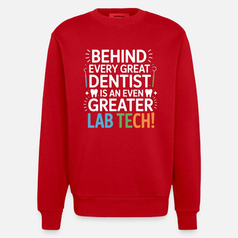 Conception dentaire de Greater Lab Tech - Sweat bio épais oversize fabriqué en UE - rouge