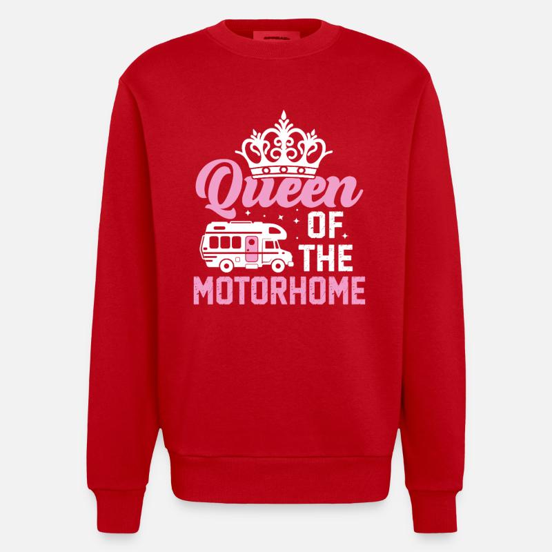 Königin des Wohnmobils - Heavyweight Oversized Organic Crew Neck Made in EU - Rot