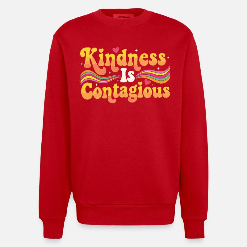 Kindness Emotional Learning Teacher SEL - Sweat bio épais oversize fabriqué en UE - rouge
