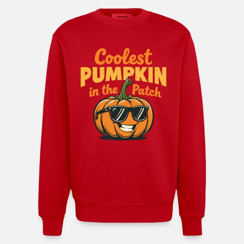 Der coolste Kürbis im Patch - Heavyweight Oversized Organic Crew Neck Made in EU - Rot