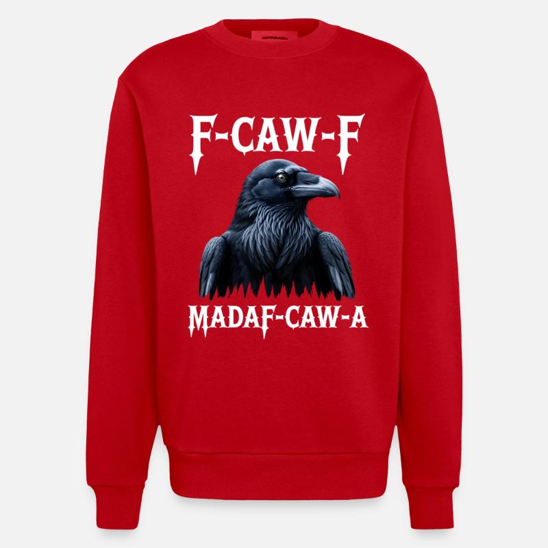 Ravens Gothique Graffiti Design - Sweat bio épais oversize fabriqué en UE - rouge