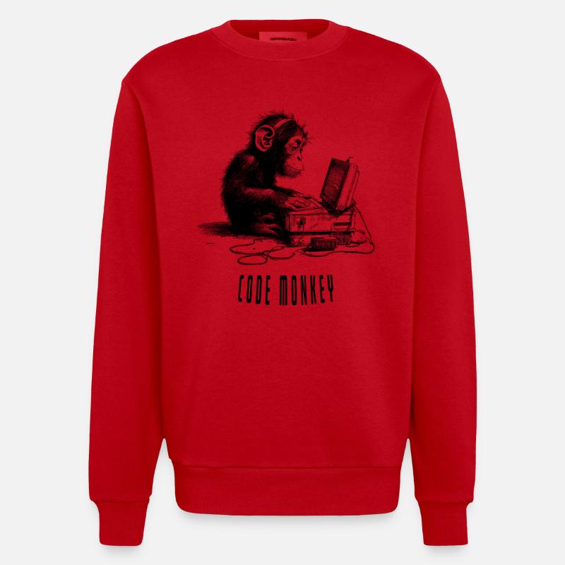 Code Monkay - Sweat bio épais oversize fabriqué en UE - rouge